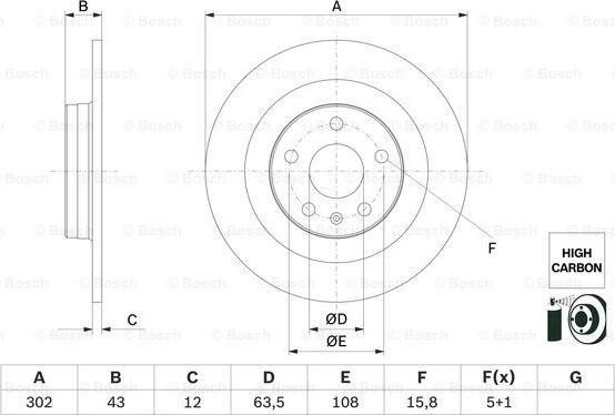 BOSCH 0 986 479 F31 - Disc frana aaoparts.ro