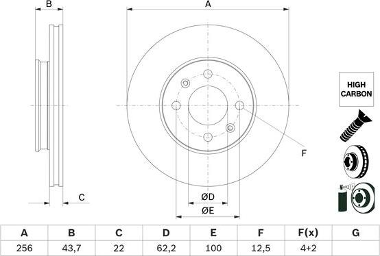 BOSCH 0 986 479 F29 - Disc frana aaoparts.ro