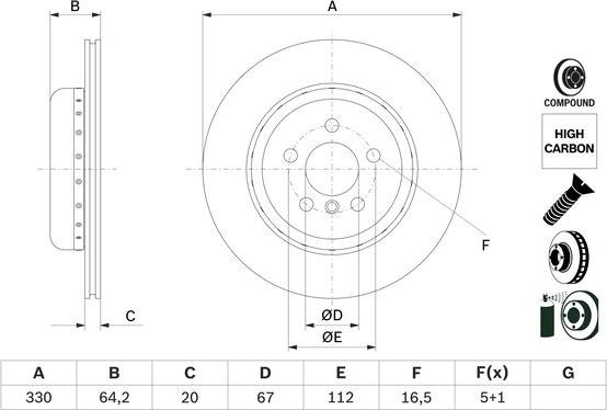 BOSCH 0 986 479 G14 - Disc frana aaoparts.ro