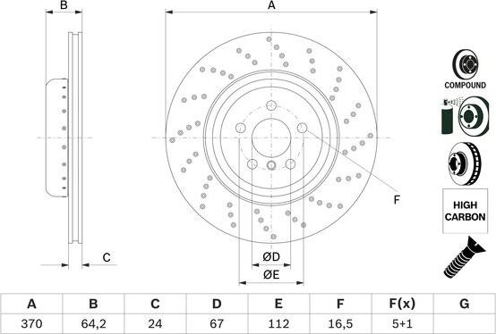 BOSCH 0 986 479 G13 - Disc frana aaoparts.ro