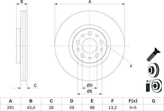 BOSCH 0 986 479 G82 - Disc frana aaoparts.ro