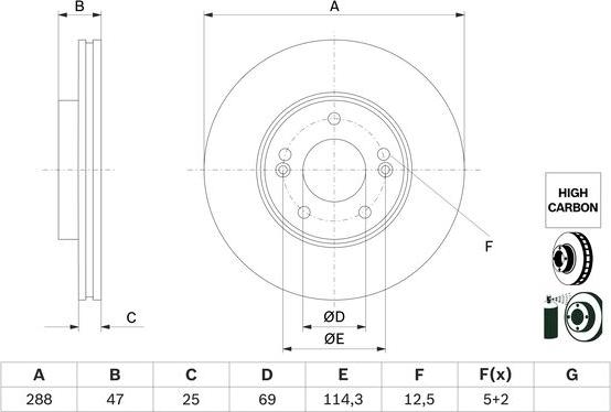 BOSCH 0 986 479 G24 - Disc frana aaoparts.ro