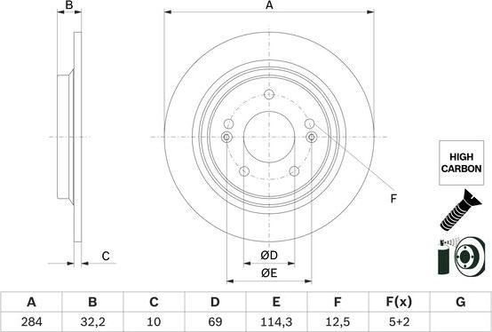 BOSCH 0 986 479 G77 - Disc frana aaoparts.ro