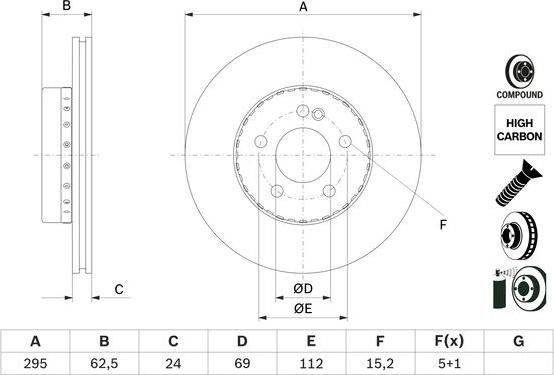 BOSCH 0 986 479 H45 - Disc frana aaoparts.ro