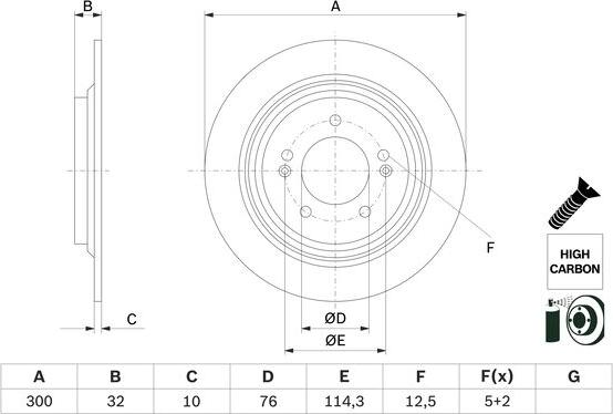 BOSCH 0 986 479 H01 - Disc frana aaoparts.ro