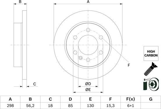 BOSCH 0 986 479 H07 - Disc frana aaoparts.ro