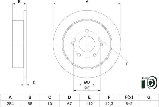 BOSCH 0 986 479 H16 - Disc frana aaoparts.ro