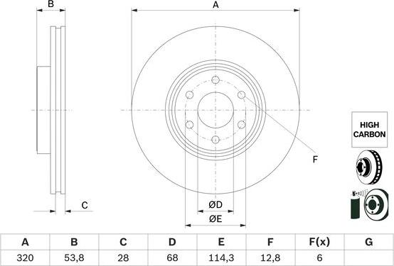 BOSCH 0 986 479 H29 - Disc frana aaoparts.ro