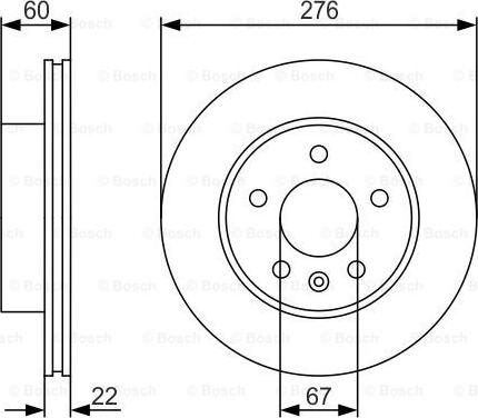 BOSCH 0 986 479 R95 - Disc frana aaoparts.ro