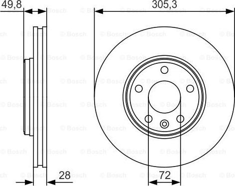 BOSCH 0 986 479 R93 - Disc frana aaoparts.ro