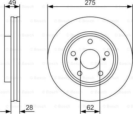 BOSCH 0 986 479 R58 - Disc frana aaoparts.ro