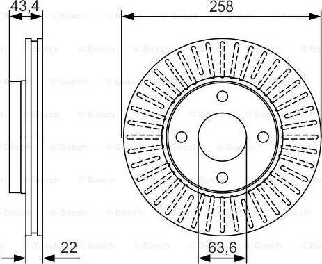 BOSCH 0 986 479 R64 - Disc frana aaoparts.ro