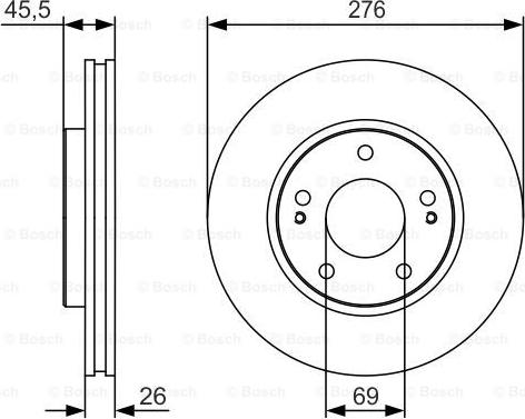 BOSCH 0 986 479 S00 - Disc frana aaoparts.ro