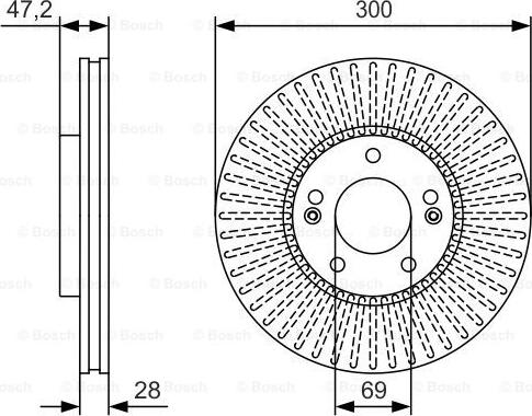 BOSCH 0 986 479 S14 - Disc frana aaoparts.ro