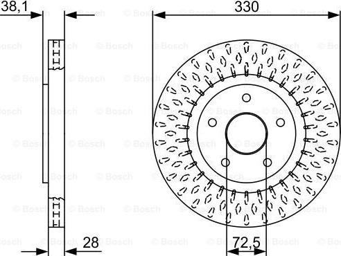 BOSCH 0 986 479 V85 - Disc frana aaoparts.ro