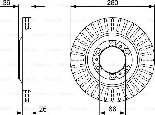 BOSCH 0 986 479 V88 - Disc frana aaoparts.ro