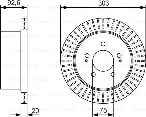 BOSCH 0 986 479 V26 - Disc frana aaoparts.ro