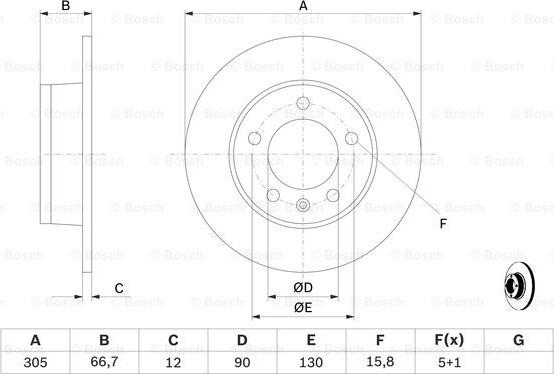 BOSCH 0 986 478 970 - Disc frana aaoparts.ro