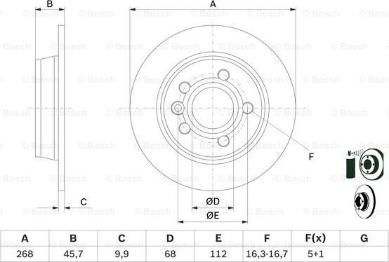 BOSCH 0 986 478 421 - Disc frana aaoparts.ro