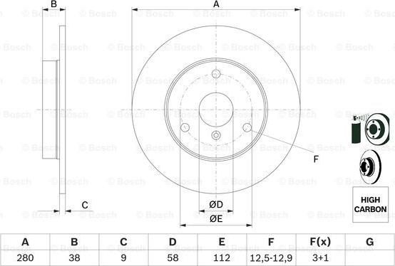 BOSCH 0 986 478 479 - Disc frana aaoparts.ro