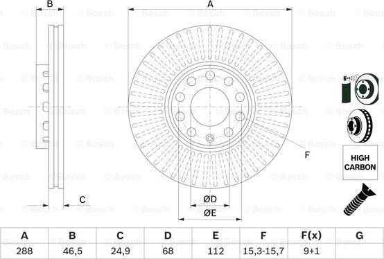 BOSCH 0 986 478 546 - Disc frana aaoparts.ro