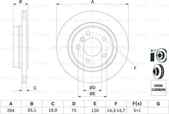 BOSCH 0 986 478 570 - Disc frana aaoparts.ro