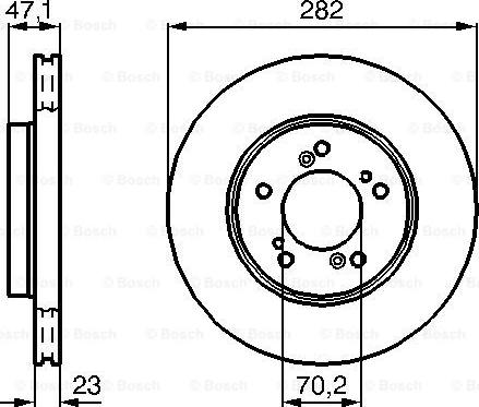 BOSCH 0 986 478 667 - Disc frana aaoparts.ro