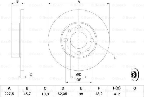 BOSCH 0 986 478 063 - Disc frana aaoparts.ro