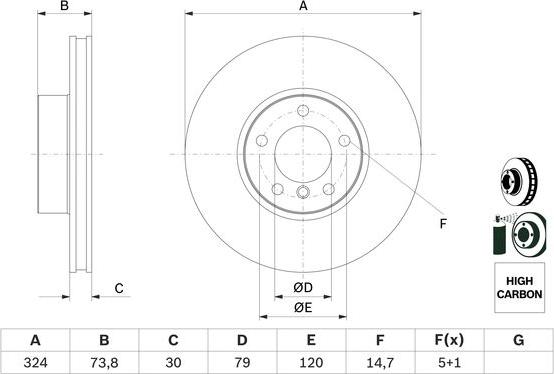 BOSCH 0 986 478 024 - Disc frana aaoparts.ro