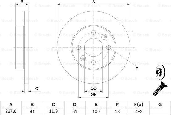 BOSCH 0 986 478 105 - Disc frana aaoparts.ro