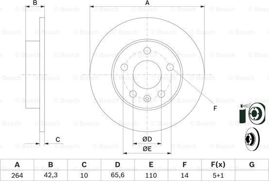 BOSCH 0 986 478 884 - Disc frana aaoparts.ro