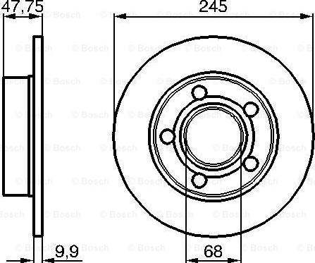 BOSCH 0 986 478 888 - Disc frana aaoparts.ro