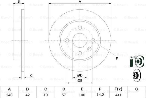 BOSCH 0 986 478 882 - Disc frana aaoparts.ro