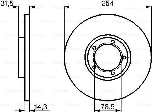 BOSCH 0 986 478 345 - Disc frana aaoparts.ro