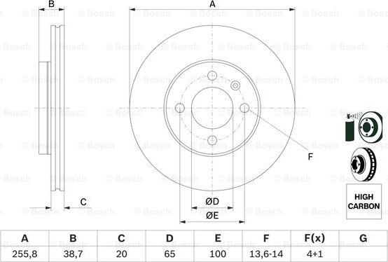 BOSCH 0 986 478 308 - Disc frana aaoparts.ro