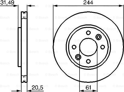 BOSCH 0 986 478 278 - Disc frana aaoparts.ro