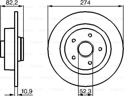 BOSCH 0 986 478 744 - Disc frana aaoparts.ro