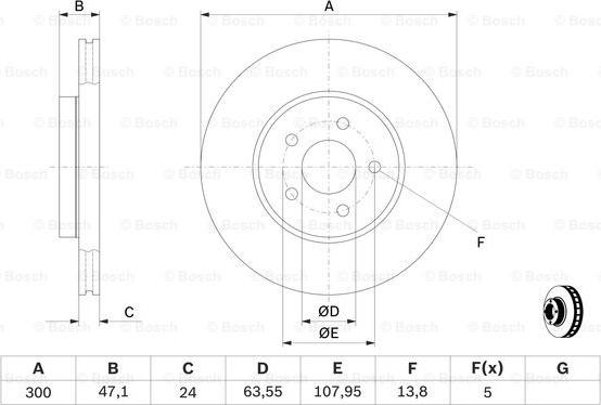 BOSCH 0 986 479 B44 - Disc frana aaoparts.ro