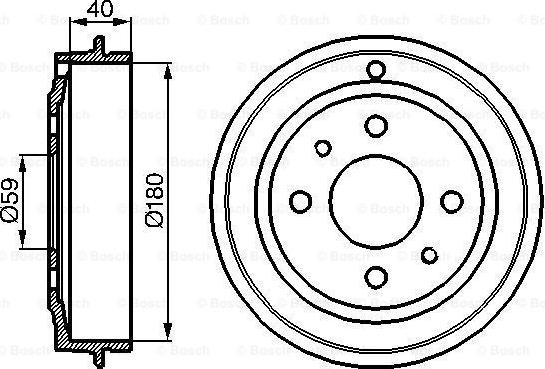 BOSCH 0 986 477 083 - Tambur frana aaoparts.ro