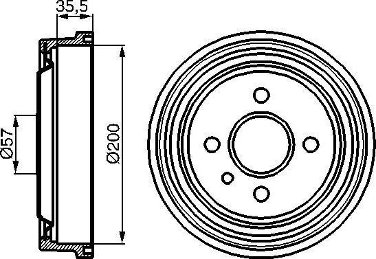 BOSCH 0 986 477 021 - Tambur frana aaoparts.ro