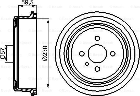 BOSCH 0 986 477 022 - Tambur frana aaoparts.ro