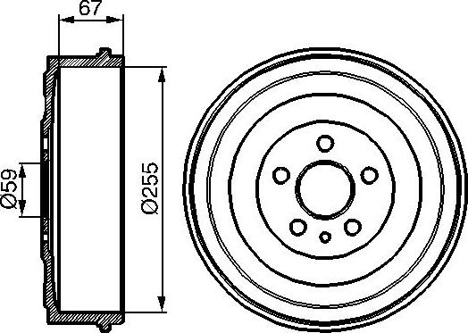 BOSCH 0 986 477 144 - Tambur frana aaoparts.ro