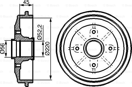 BOSCH 0 986 477 151 - Tambur frana aaoparts.ro