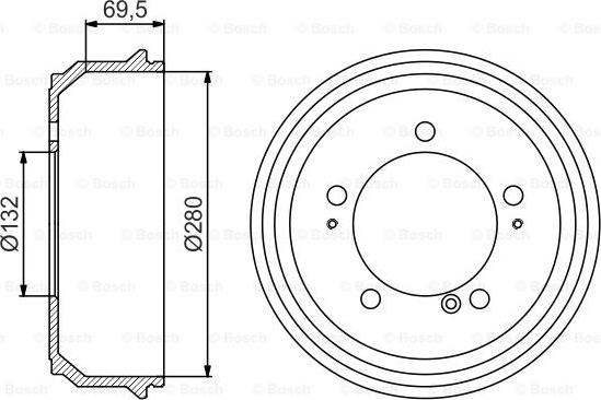 BOSCH 0 986 477 169 - Tambur frana aaoparts.ro