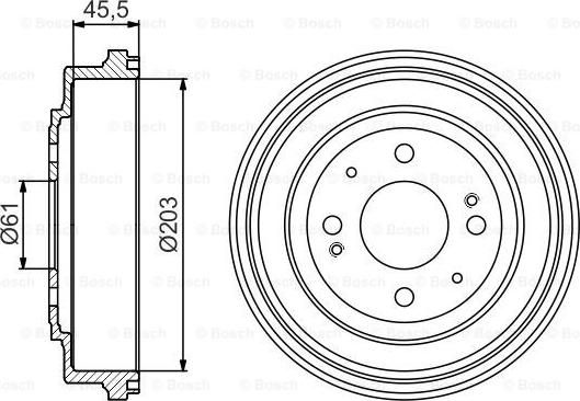 BOSCH 0 986 477 166 - Tambur frana aaoparts.ro