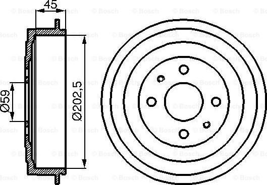 BOSCH 0 986 477 109 - Tambur frana aaoparts.ro