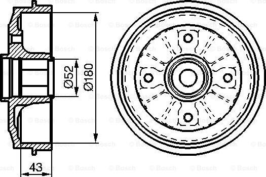 BOSCH 0 986 477 114 - Tambur frana aaoparts.ro