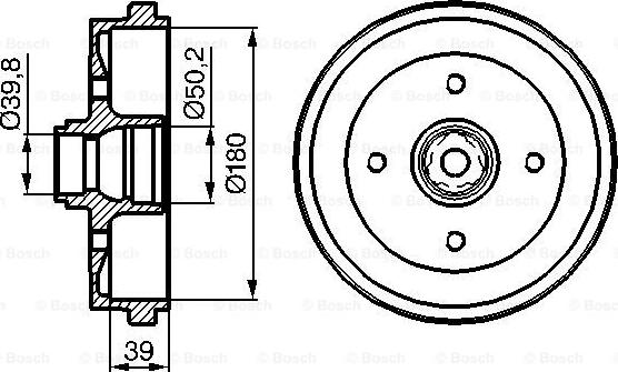 BOSCH 0 986 477 111 - Tambur frana aaoparts.ro