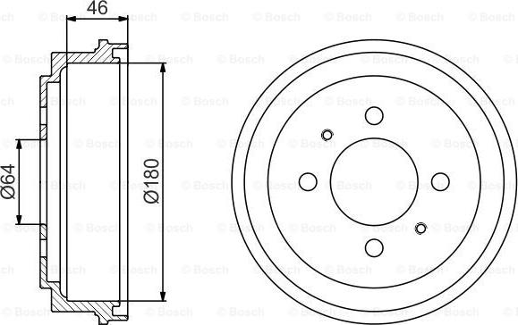 BOSCH 0 986 477 186 - Tambur frana aaoparts.ro