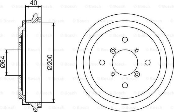 BOSCH 0 986 477 188 - Tambur frana aaoparts.ro